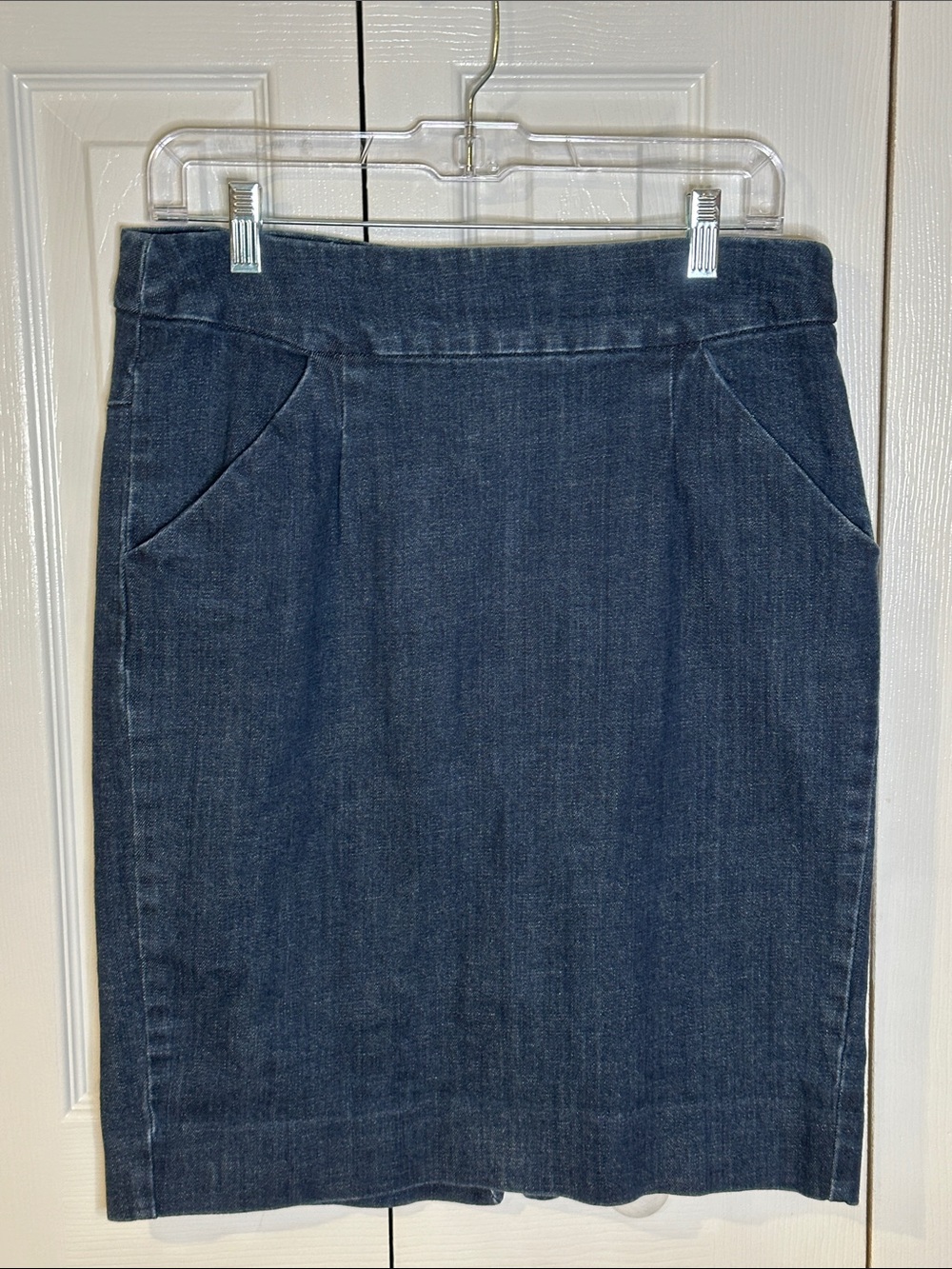 J. Crew Dark Blue Denim Pencil Skirt | 10
